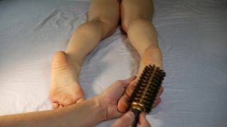 Brush Tickling Feet, Huge Tickle Orgasm Foot!-0