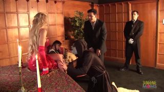 Her Mission On Finding Her Rabbit Takes The Blonde Milf To An Anal Grou.-1