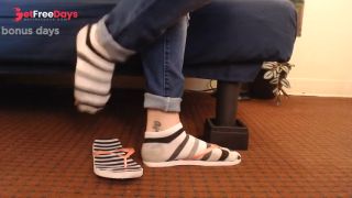 [GetFreeDays.com] Striped Socks in Striped Flip flops Adult Clip December 2022-9