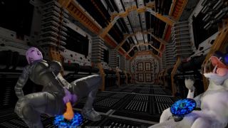 3D ugly mutant has a bitch through a portal-2