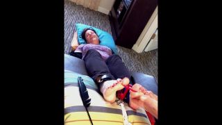 LetsTickleArielsFeet - Ariel tickled at NEST by a Friend – Tickling Videos.-8