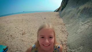 Alexandra Codefuck - Perfect Blowjob At The Sunny Public Beach By Blon ...-9