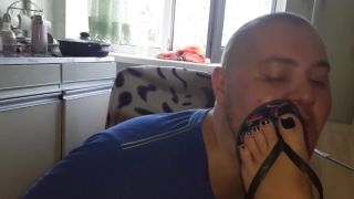 online clip 38 femdom university Licking dirty flip flops, humiliation on feet porn-6