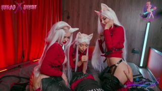 Sia_Siberia, Catch_My_Vibe, Alice Bong – 1Boy 3Girls Helltaker cosplay-2