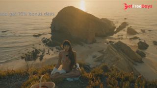 [GetFreeDays.com] Atmospheric Naked Sunset Meditation Ocean Cliffs Porn Stream January 2023-6