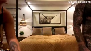RENN RAUNCHY  on live loverennxo OnlyFans Video Fit Babe Pegging Her Man Hard in Bed-8