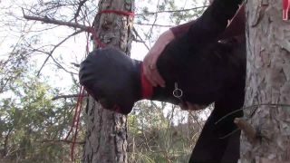 online xxx video 21 Outdoor sex in the wood. Wearing sexy clothes and high heels, bound, throated and fucked on public alexis fawx femdom-8