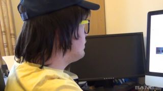 Curvy Mature Brunette Sucks And Titty Fucks A  Nerd-1