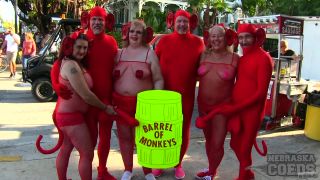 Nude Girls With Only Body Paint Out In Public On The Streets Of Fantasy Fest 2018 Key West Florida BBW!-5