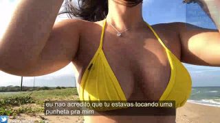 Emanuelly Raquel142 - JOI On The Beach Public Nudity Voyeur-1