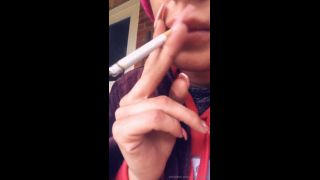 LouLou Petite Louloupetite - smoking video long hard drags sitting in my dressing gown outside smokingfetish 06-05-2019-2