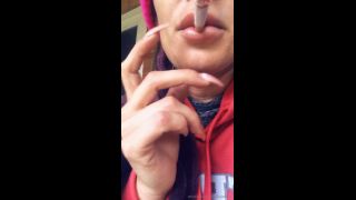 LouLou Petite Louloupetite - smoking video long hard drags sitting in my dressing gown outside smokingfetish 06-05-2019-7