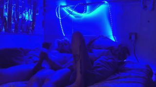 M A - In bed orgasm in the blue light side fuck-9