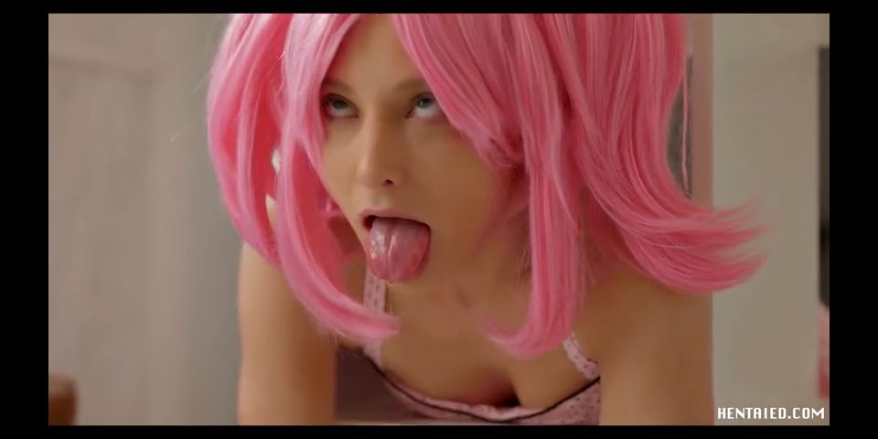 Hentai Real Life Hentai - Cute Anime Girl Riding Dildo Ahegao Tiny Pussy POV Endoscope Creampie