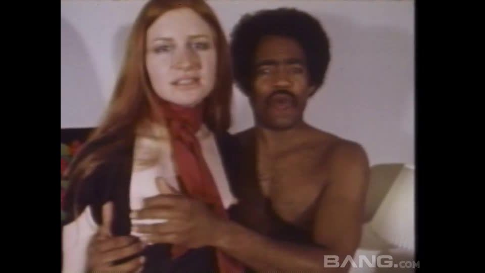 Classic Interracial Scene With A Pale White Redhead And Two Black Dicks