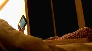 Wife watching phone porn and fingering pussy. hidden cam-0