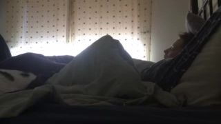 horny wife masturbating under cover. hidden cam-3