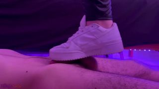 free porn video 26 Tamy Starly – Shoejob _ Cock Crush in White Sneakers, femdom foot worship on fetish porn -0