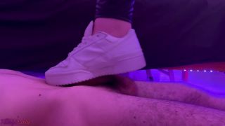 free porn video 26 Tamy Starly – Shoejob _ Cock Crush in White Sneakers, femdom foot worship on fetish porn -5