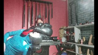 online adult video 31 Latex play with my slave Faith on feet porn hotwife fetish-5