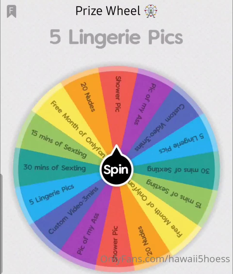 Onlyfans - hawaii5hoess - Take a Spin on my Wheel   a Spin Every Spin is a GUARANTEED Win  I will take th - 04-12-2021