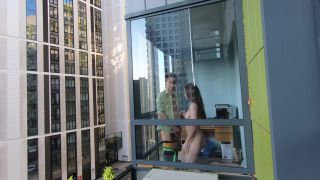 Redkittycat - Spying on the Neighbors. Public Sex on the Balcony-4