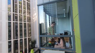 Redkittycat - Spying on the Neighbors. Public Sex on the Balcony-6