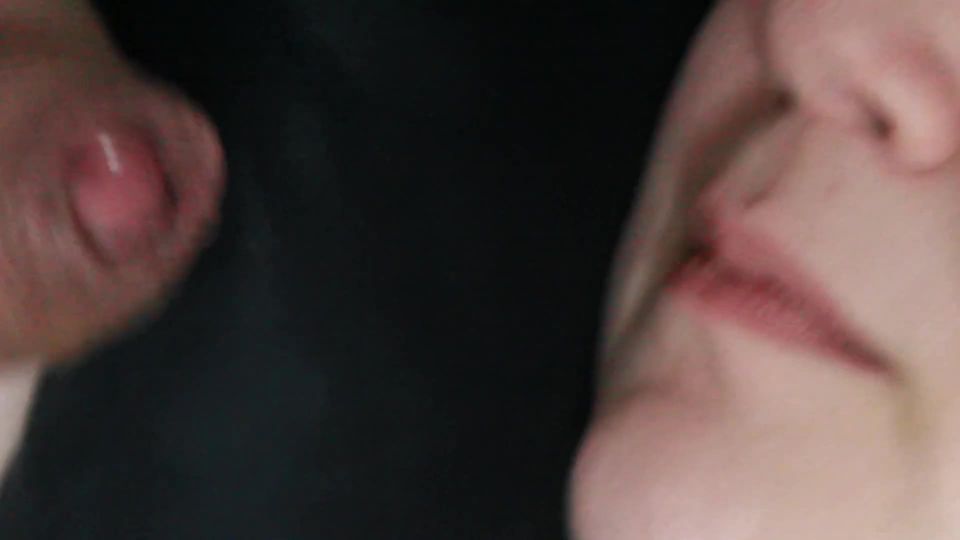  Closeup - Juicy Foreskin and Cum Rubbing all over my Tongue and Lips, teens on teen