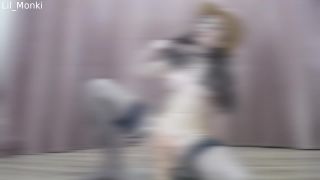 Lil Monki – Cowgirl Dildo Ride Fisting!-3