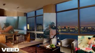 CONDO BUILDING PENT HOUSE LIVING ROOM AT HOME ORGY-5