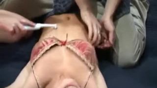 Girl double ted tickled in bead(Fetish porn)-6