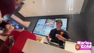 adult video 13 Marina Gold - CUM DRENCHED Teen Eats A Burguer Bukkake [352.7 MB] - bukkake - fetish porn dog cock blowjob-4