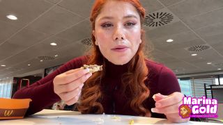 adult video 13 Marina Gold - CUM DRENCHED Teen Eats A Burguer Bukkake [352.7 MB] - bukkake - fetish porn dog cock blowjob-8