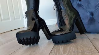 [GetFreeDays.com] g0ddess Evie - My Black Shiny Ankle Boots Are So Hot Arent They boot worship-9