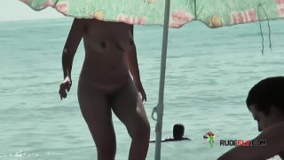 Castrated sissy at the nude  strand-5