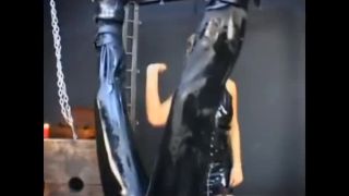 Boot licking and spanking Latex!-6