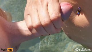 Stepmom Giving Handjob In The Water And Feeding Cum To The Fish 1080p-6