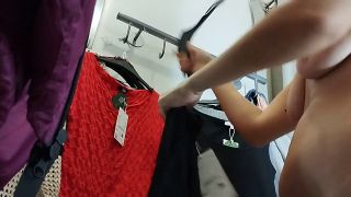 Hermina - Sexy hairy latina tries on clothes in bed. Amateur hairy brunette, big tits-8