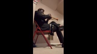 Naked Trumpeter playing Nothing on by Tank-1