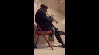 Naked Trumpeter playing Nothing on by Tank-5