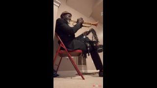 Naked Trumpeter playing Nothing on by Tank-6