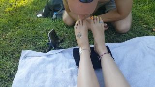 Goddess gets her feet worshipped BDSM!-8