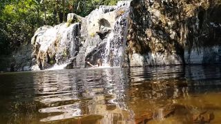 Dream4AngelORGASM and CUMSHOT on my ASS#Public Waterfall Adventure#Quick SEX in Jungle-0