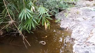 Dream4AngelORGASM and CUMSHOT on my ASS#Public Waterfall Adventure#Quick SEX in Jungle-1