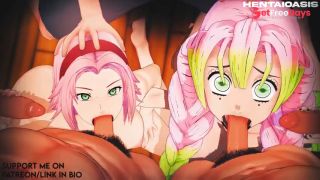 [GetFreeDays.com] Sakura and Mitsuri from Demon Slayer x Naruto Intense Connection - Hentai Oasis Deluxe FREE Sex Leak March 2023-2