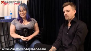 [XBondage.Porn] Alice In Bondage Land - Steelwerks Extreme Interview Part 1 HD Mistress Alice-8