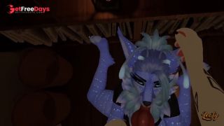 Furry alien fox takes care of a good boy-2