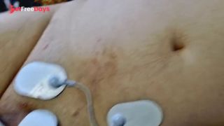 [GetFreeDays.com] Dominatrix Nika plays with electric discharges on the genitals of the slave. Electrostimulation Porn Stream July 2023-3