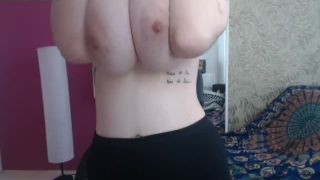 Unknown slim babe with huge torpedo tits on webcam - Big boobs-3