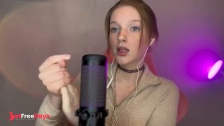Asmr Vulgar Girl with Freckles Plays with a Condom in Her Mouth Wet Sound br...-2